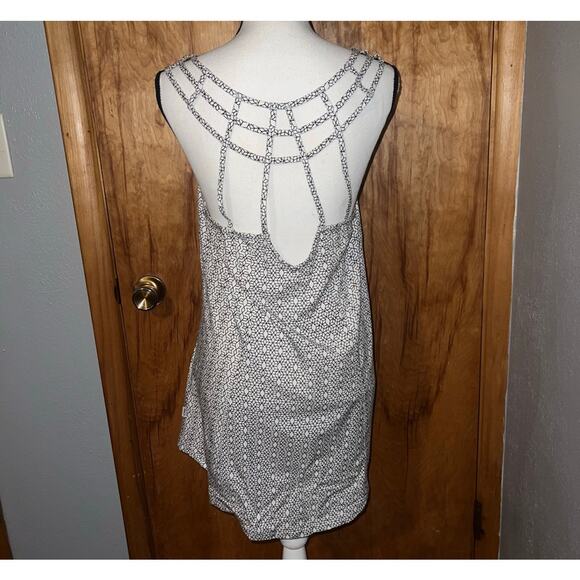 RVCA Strappy Blue and White Diamond Abstract Print Dress Size Small - Picture 2 of 10